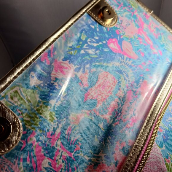 LILLY PULITZER Multi-color Spring Prints Travel Organizer Wallet Slim Design - Picture 3 of 10
